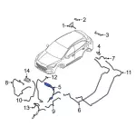 LX6Z18812LNC - Electrical: Antenna Cable for Ford: Escape Image