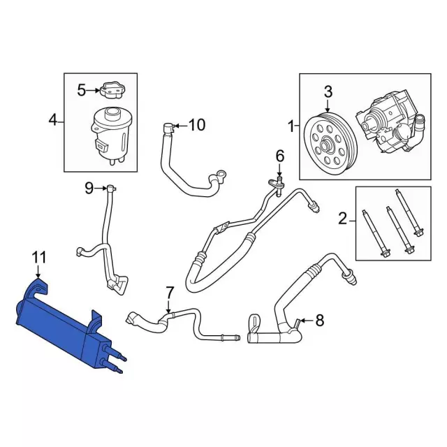 Power Steering Cooler - Ford (PC3Z-3D746-D)