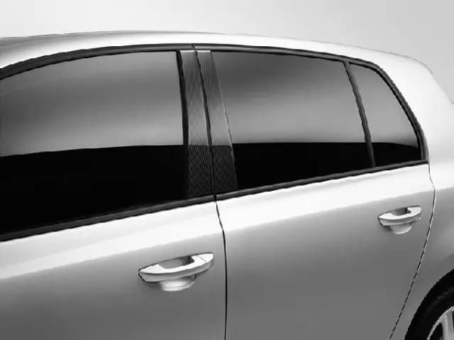 5K4071350A - Interior: B Pillar Decor Kit - 4 Door Dark Carbon Look for Volkswagen: Golf, GTI Image