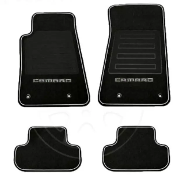 Floor Mats - Premium Carpet - Black W/ Silver - GM (92221512)