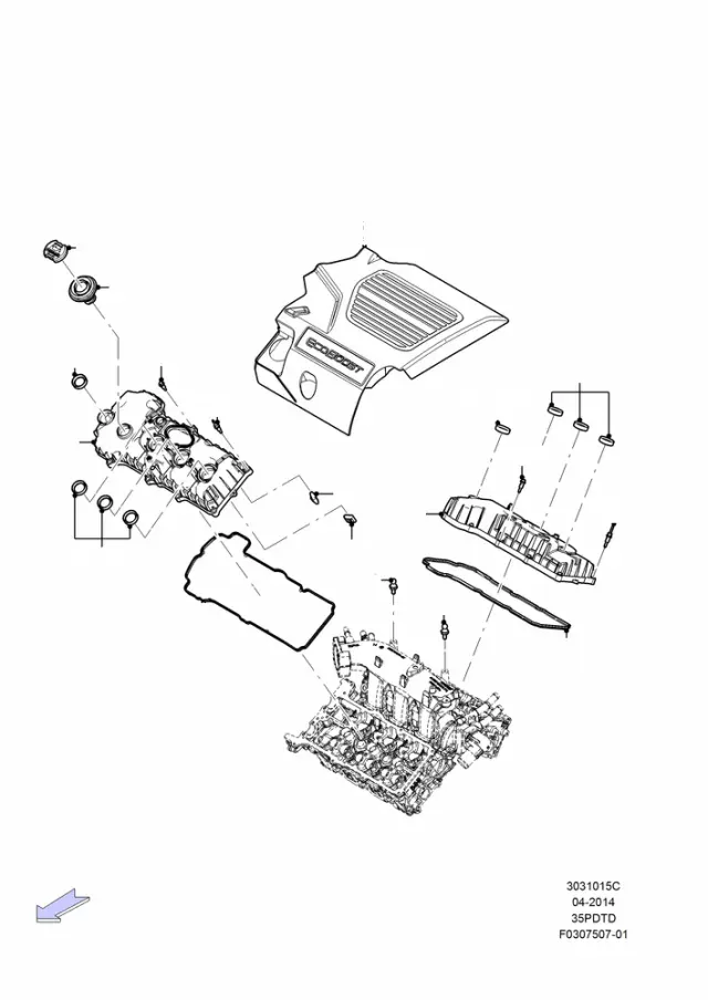 FG1Z6582E - Engine: Engine Valve Cover for Ford Image