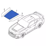 PR3Z9920000KB - Body: Hood Stripe for Ford: Mustang Image