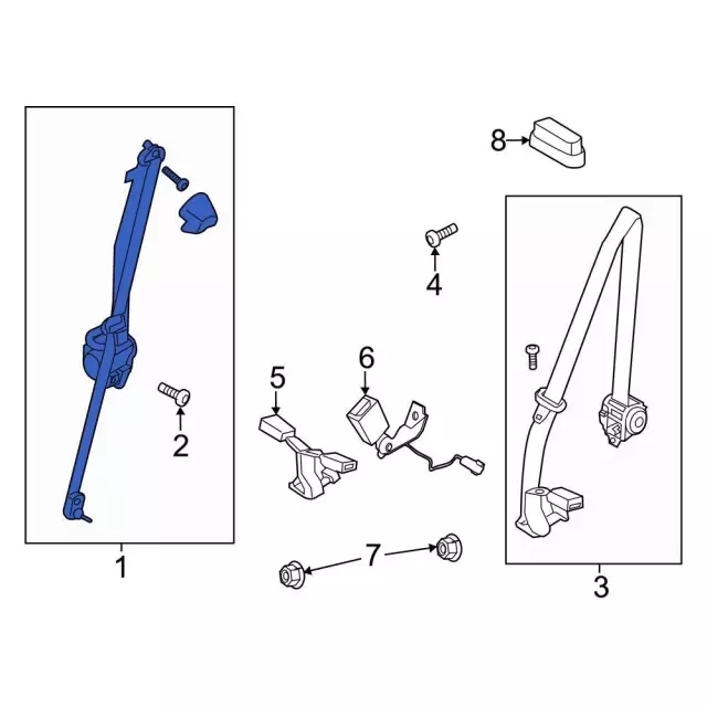 N2DZ58611B08AC - : Seat Belt Assembly for Ford: Bronco Image