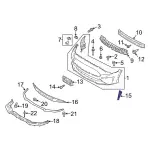 MR3Z17K945AA - Body: Lower Grille for Ford Image