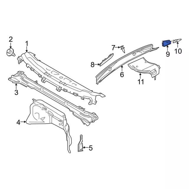 SK4Z6102038B - Body: Inner Fender for Ford Image