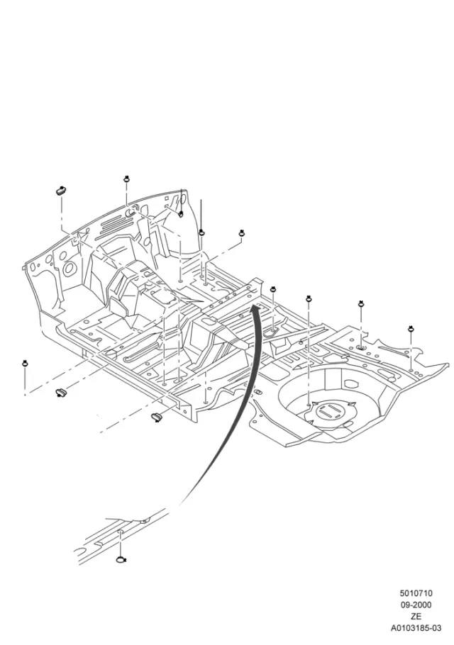 377949S - Body: Drain Hose Plug for Ford Image