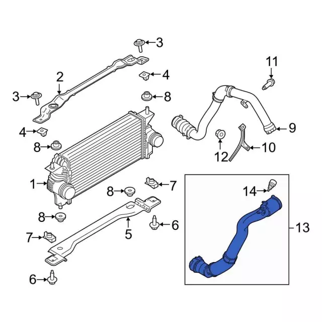 JL3Z6F073B - : Outlet Tube for Ford: F-150 Image