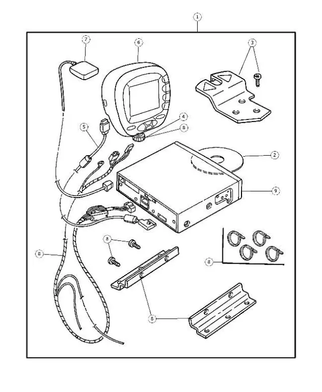 82207530 - Mopar Accessories - Component Parts: Vehicle Navigation Kit for Mopar Image