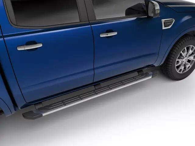 KB3Z16450DB - : Step Bars - 5 Inch Angular - Chrome - SuperCrew for Ford: Ranger Image