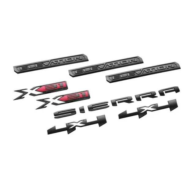 86532071 - Exterior: Sierra Elevation Emblems - Black for GMC: Sierra 1500 Image