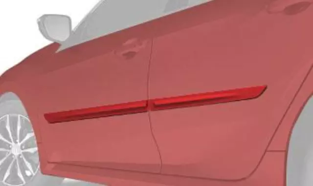 8P05TGG180 - Exterior: 2017-2021 Honda Civic - Body Side Molding - Rallye Red for Honda Image