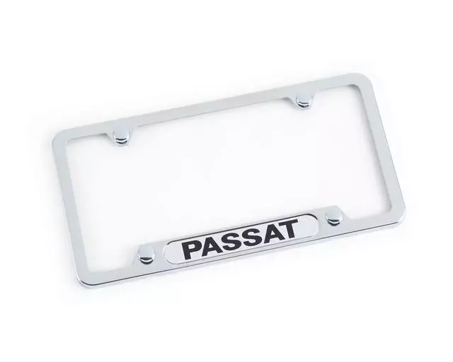 ZVW355010 - Exterior: License Plate Frame - Passat - Polished for Volkswagen: Passat Image