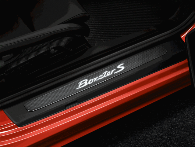 98104480031 - Exterior: Door Entry Guards In Carbon - Illuminated for Porsche: 718 Boxster Image