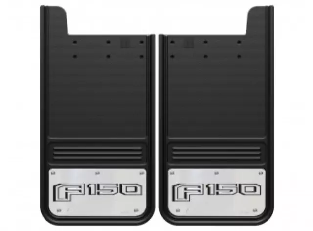 Splash Guards - Gatorback By Truck Hardware, Rear Pair, W/F-150 Black Decal - Ford (VHL3Z-16A550-H)