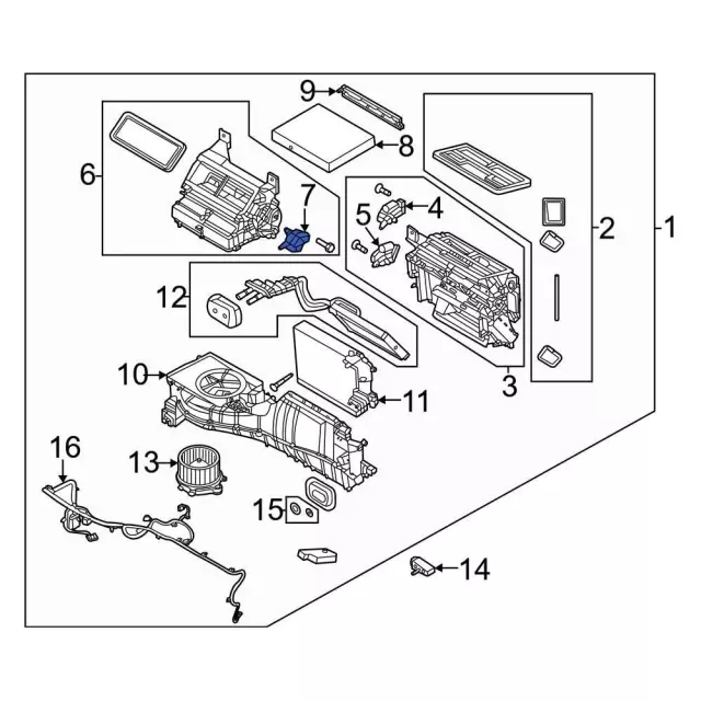 MB3Z19E616G - : HVAC Floor Mode Door Actuator for Ford: Bronco, Ranger Image