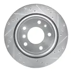 63131032R - : DFC Brake Rotor - Drilled and Slotted - Silver for DYNAMIC FRICTION Image