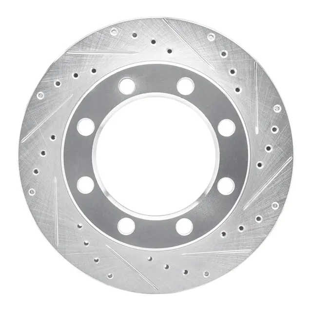 63154108R - Brakes &amp; Brake Parts: DFC Brake Rotor - Drilled and Slotted - Silver for DYNAMIC FRICTION Image
