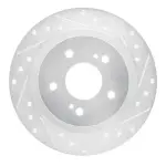 63167018R - : DFC Brake Rotor - Drilled and Slotted - Silver for DYNAMIC FRICTION Image