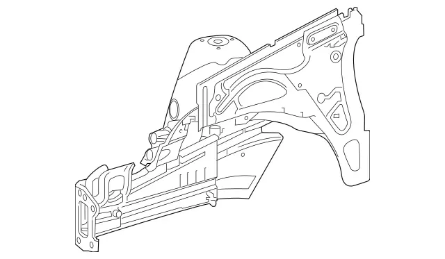 1666200150 - Front-End Assembly, Front Panel: Wheel Well for Mercedes-Benz: GL350, GL450, GL550, GL63 AMG, GLE300d, GLE350, GLE400, GLE43 AMG, GLE450 AMG, GLE550e, GLE63 AMG, GLE63 AMG S, GLS350d, GLS450, GLS550, GLS63 AMG, ML250, ML350, ML400, ML550, ML63 AMG Image image