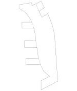 2238316800 - Bumper/Fender/Hood: Seal, Air Duct for Mercedes-Benz: 350SD, S500 Image