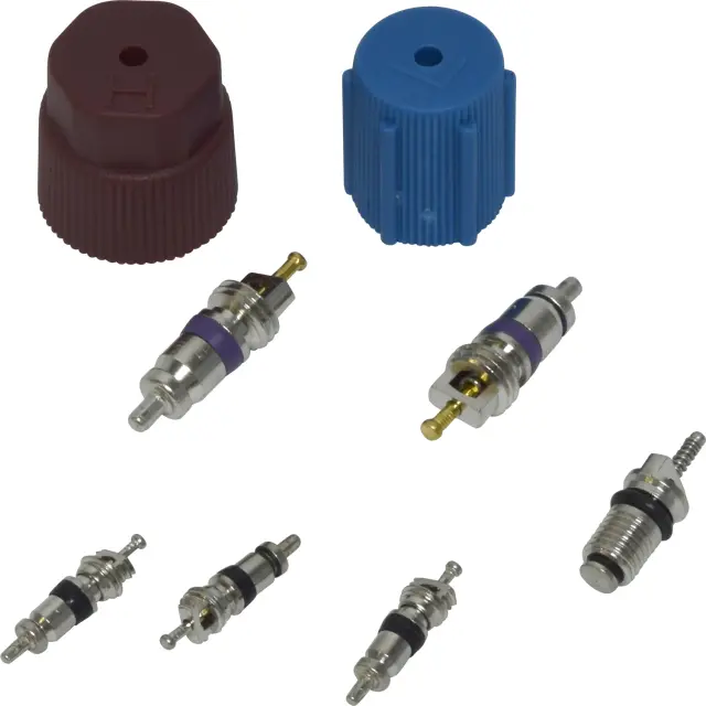 VC2912C - Air Conditioning &amp; Heat: A/C System Valve Core and Cap Kit -- Valve and Cap Kit for UAC Image