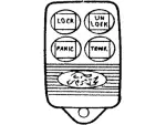 F8OZ15K601BA - Electrical: Keyless Entry Transmitter for Ford: Contour | Lincoln: Continental, Mark VIII Image