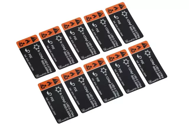 95264101 - : Air Conditioning Refrigerant Warning Label for Chevrolet: Spark EV Image