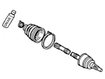 F8CZ3B436AA - Front Drive Axle: Shaft &amp; Joint Assembly for Ford: Escort | Mercury: Tracer Image