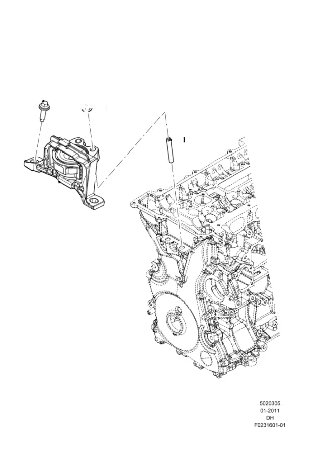 W716136S442 - Engine: Engine Mount Bolt for Ford Image