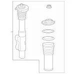 9073201302 - : Suspension Shock Absorber for Mercedes-Benz Image