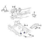 N620482S439 - Engine: Support Bar Nut for Ford: Ranger Image