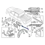 PC3Z28292A22AA - Body: Rear Deflector for Ford: F-250 Super Duty, F-350 Super Duty, F-450 Super Duty Image