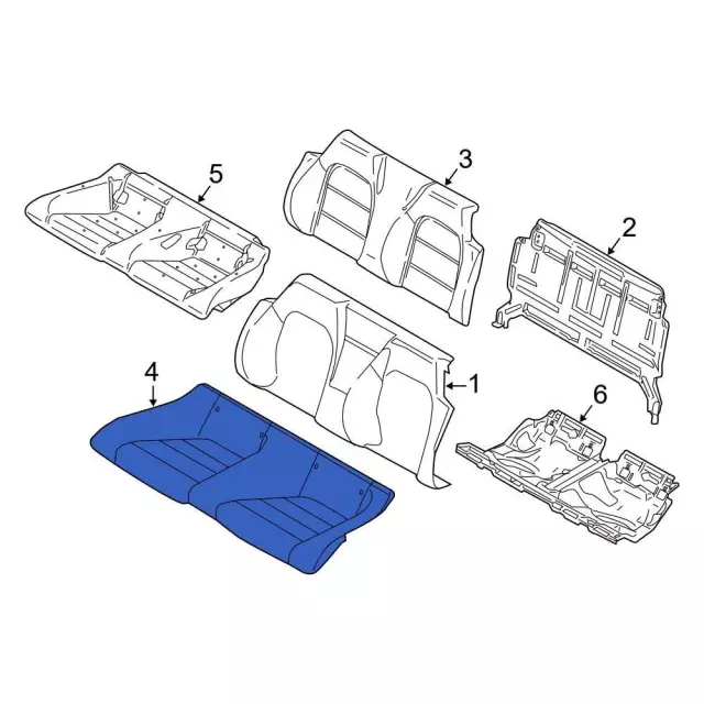 Cover Assembly Rear Seat Cushion - Ford (FR3Z-7663804-CH)