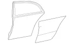 202730120528 - Rear Doors: Door, Body-in-White for Mercedes-Benz Image