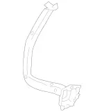 2166200717 - Cowl, Front Panel: Connecting Pipe for Mercedes-Benz: CL550, CL600, CL63 AMG, CL65 AMG Image