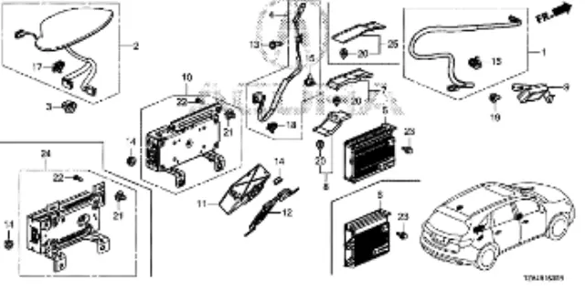 39150TZ6A11ZC - : Roof Antenna - Lunar Silver Metallic for Acura Image