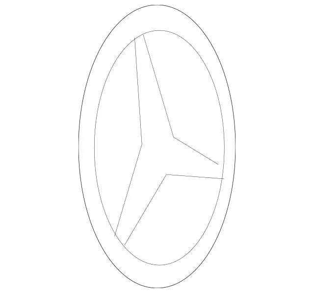 2517580058 - Body: Emblem for Mercedes-Benz Image