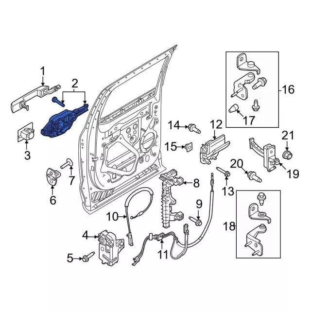 PC3Z2526684C - Body: Handle Base for Ford: F-250 Super Duty, F-350 Super Duty, F-450 Super Duty Image