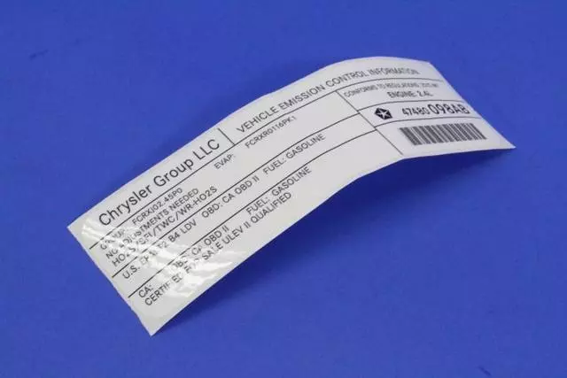 Emission Label - Mopar (47480098AB)