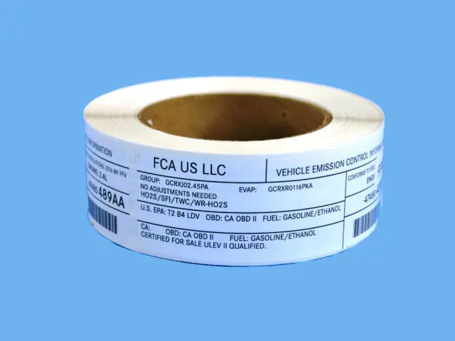 47480489AA - Body: Emission Label for Chrysler: 200 Image