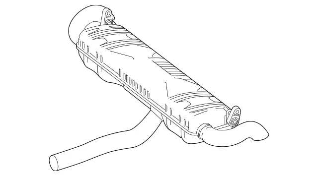 166490133364 - : Rear Muffler System for Mercedes-Benz: GLE300d, ML250, ML350 Image