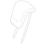 16697046009D88 - : Headrest                                 for Mercedes-Benz: GL 350, GL 450, GL 550, GL 63 AMG&amp;reg;, GLS 350d, GLS 450, GLS 550, GLS 63 AMG&amp;reg; Image