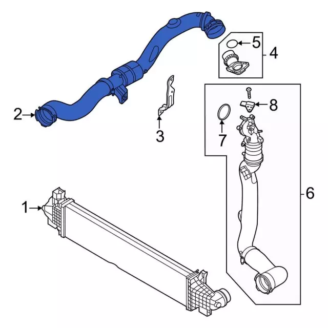 LX6Z6C646N - : Inter-Cooler Hose for Ford: Escape Image
