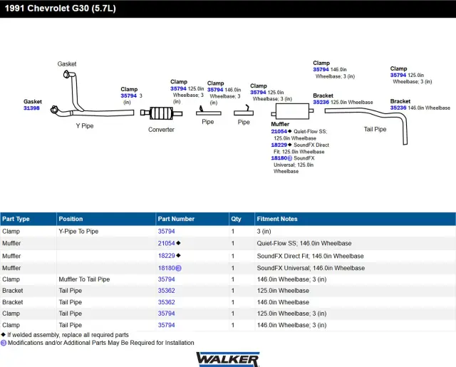 18180 - : Exhaust Muffler for Walker Exhaust Image