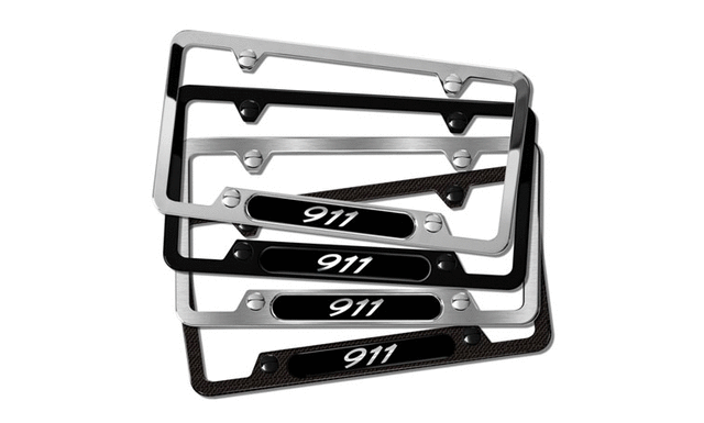 911 Polished Stainless Steel License plate frame - Porsche (PNA-702-100-02)