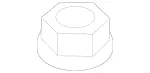 910123010000 - Springs, Suspension and Hydraulic Components: Hexagon Nut for Mercedes-Benz Image