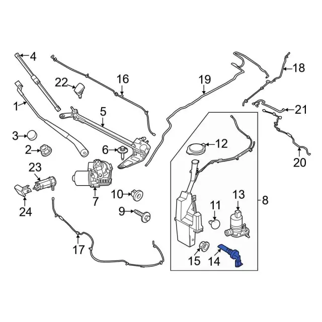 JX7Z17B649B - Wiper &amp; Washer: Washer Fluid Level Sensor for Ford: Mustang Mach-E | Lincoln: Corsair Image