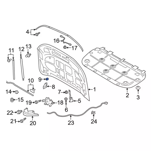 専用3 2019-2023 Ford Ranger Release Cable EB3Z-16916-AH | OEM
