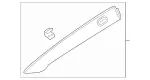 21769019049E38 - Body: Windshield Pillar Trim for Mercedes-Benz Image