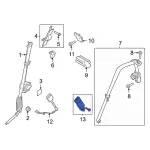 ML3Z15611B70AA - : 2021-2023 Ford F-150 - Center Buckle for Ford: F-150 Image